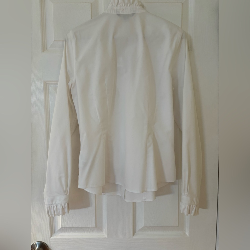 Brooks Brothers women's non-iron stretch ruffle blouse size 10 - Picture 7 of 7